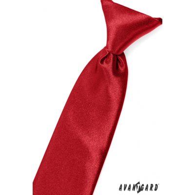Chlapecká kravata červená lesklá