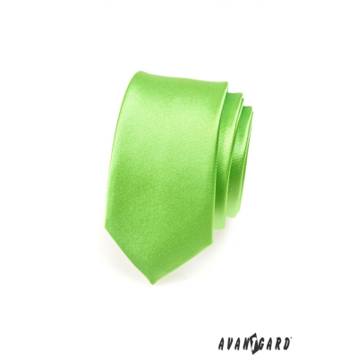Úzká kravata SLIM Zelená vysoký lesk