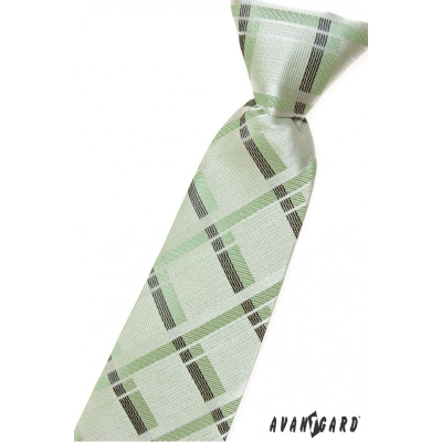 Chlapecká kravata zelená s proužky