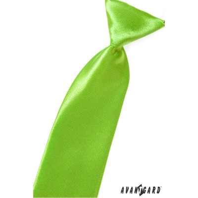 Chlapecká kravata jasně zelená lesk