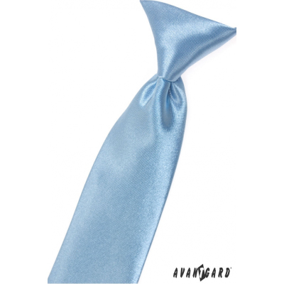 Chlapecká kravata Světle modrá lesk