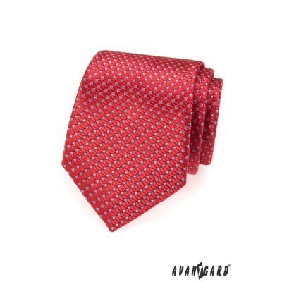 Červená strukturovaná kravata Avantgard
