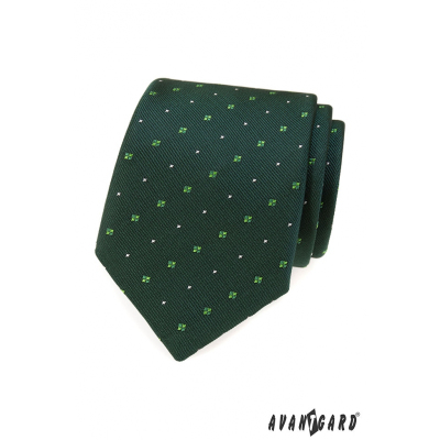Zelená kravata se vzorem