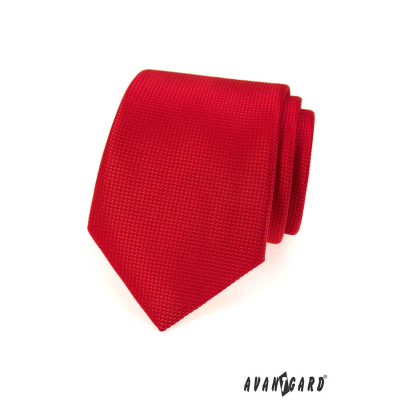 Červená pánská kravata se strukturou