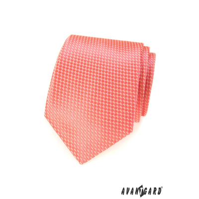 Lososová kravata s pravidelným vzorem
