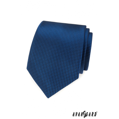 Modrá kravata s prošívaným vzorem