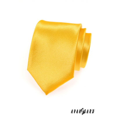 Pánská kravata žlutá s leskem