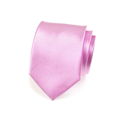 Jednobarevná lesklá kravata Lila