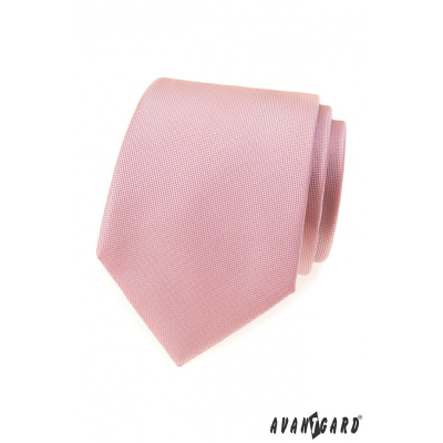 Strukturovaná kravata pudrově růžové barvy