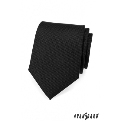Pánská kravata černá matná