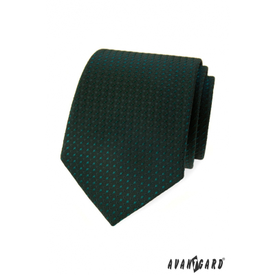 Tmavě zelená kravata s lesklým vzorem