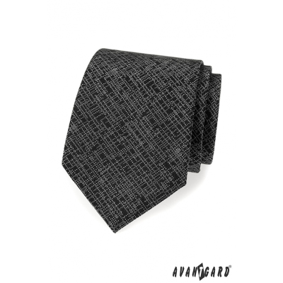 Černá pánská kravata s bílým vzorem
