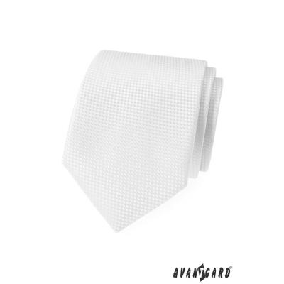 Bílá strukturovaná kravata Avantgard Lux
