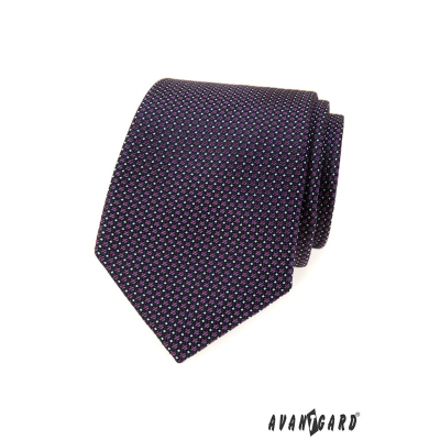 Pánská kravata s fialovými čtverečky