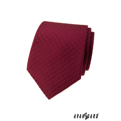 Bordó kravata s 3D vzorem