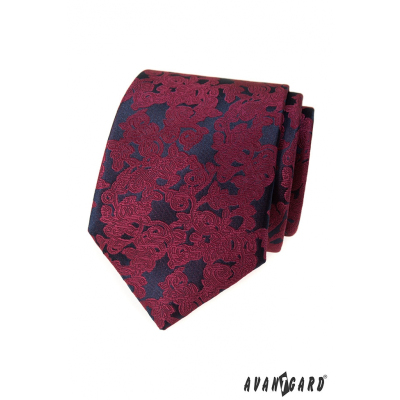 Pánská kravata s vínovým vzorem