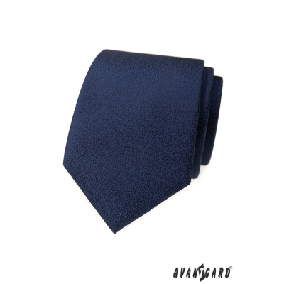 Tmavě modrá kravata se strukturovaným povrchem