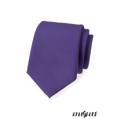 Pánská modrofialová jednobarevná kravata