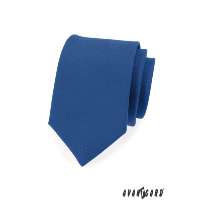 Modrá pánská kravata v matném provedení