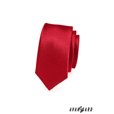 Hladká jednobarevná červená kravata