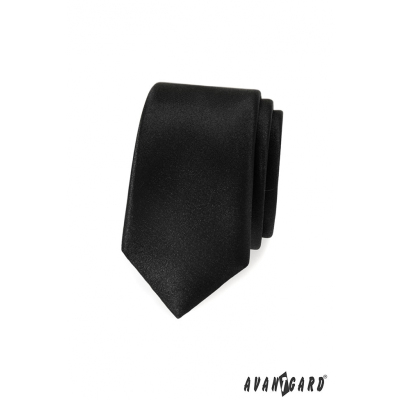 Úzká, Černá pánská kravata Avantgard