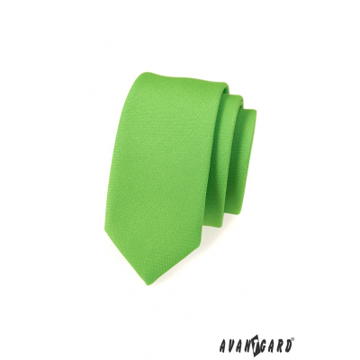 Úzká kravata SLIM zelená mat