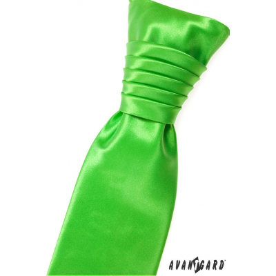 Výrazná zelená svatební kravata regata