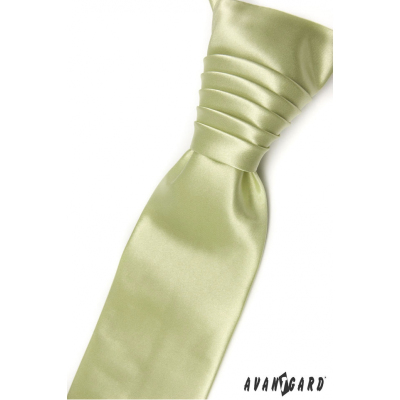 Svatební kravata s kapesníčkem limetková