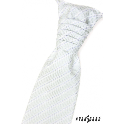 Svatební kravata (regata) zelená s proužky