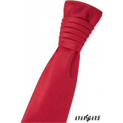 Červená matná svatební kravata