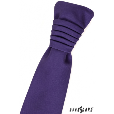 Tmavě fialová francouzská svatební kravata