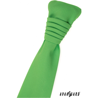 Výrazná trávově zelená svatební kravata