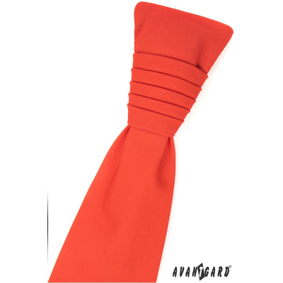 Tmavě oranžová francouzská kravata