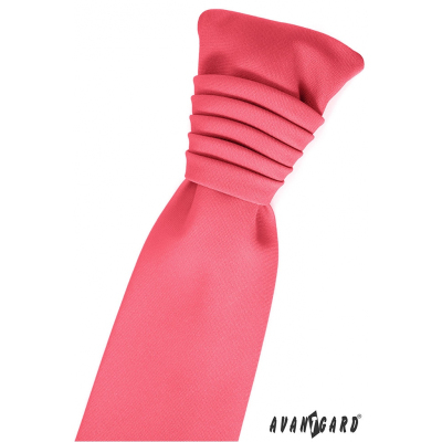 Francouzská kravata v korálové barvě