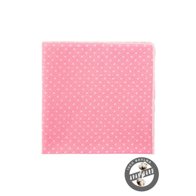 Růžový kapesníček s bílými puntíky