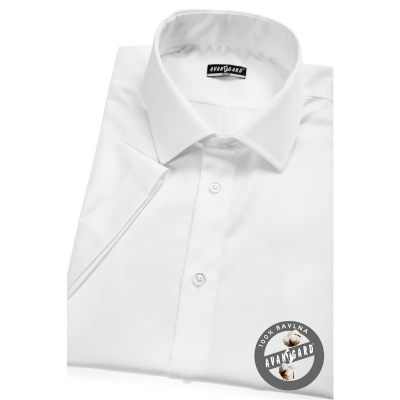 Pánská košile SLIM s krátkým rukávem bílá