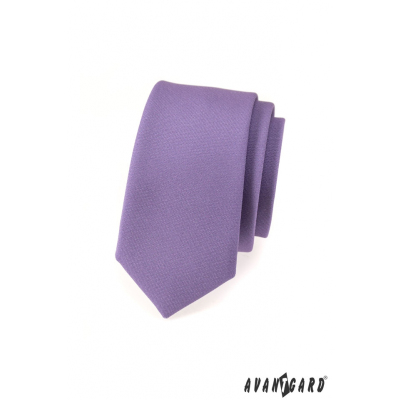 Úzká kravata SLIM  Fialová mat
