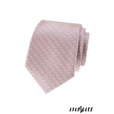 Pánská kravata s růžovým vzorem