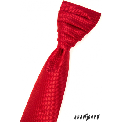 Strukturovaná francouzská kravata červené barvy