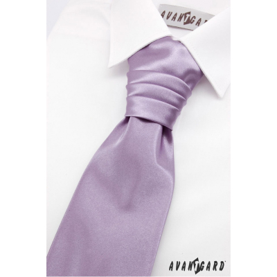 Světle fialová francouzská kravata pro chlapce + kapesníček