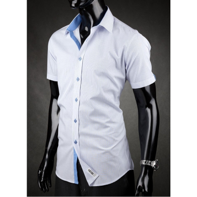 Pánská košile s krátkým rukávem Desire modro-bílá