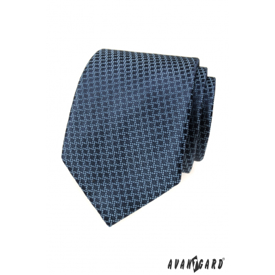 Modrá kravata se vzorem