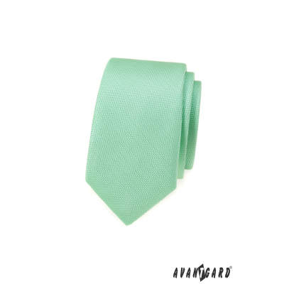 Mátově zelená slim kravata