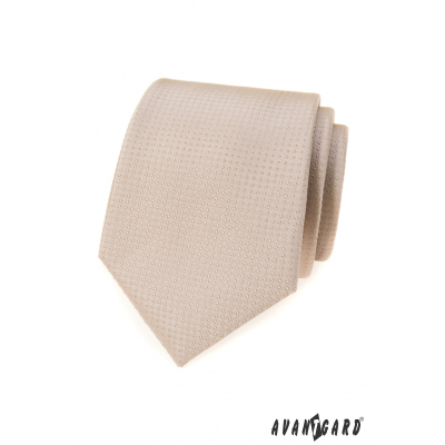 Béžová kravata s tečkami