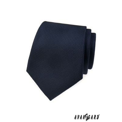 Tmavě modrá strukturovaná kravata