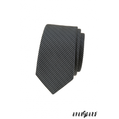 Slim kravata s černými proužky