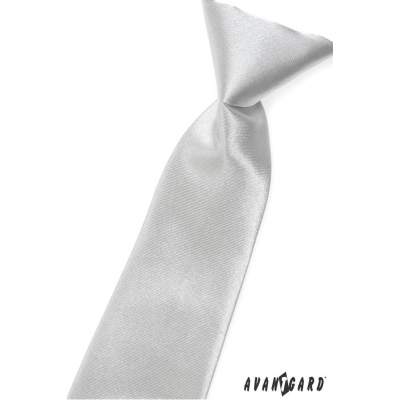 Chlapecká kravata stříbrná lesk