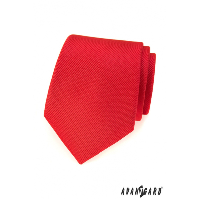 Červená kravata Avantgard s jemnou strukturou