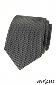 Šedá kravata s texturou