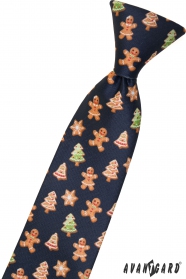 Dětská kravata s vánočními perníčky
